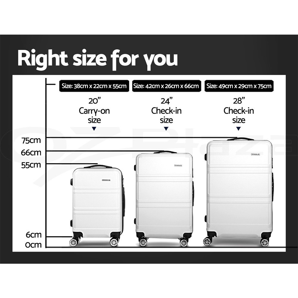 Wanderlite Luggage Set Suitcase Sets 1/2/3pc Carry On TSA Hard Case Lightweight - Picture 19 of 103