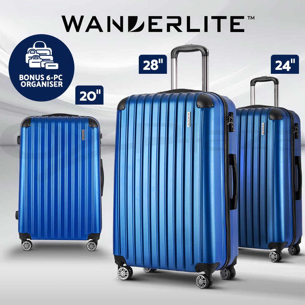 Wanderlite Luggage Set Suitcase Sets 1/2/3pc Carry On TSA Hard Case Lightweight - Picture 66 of 103