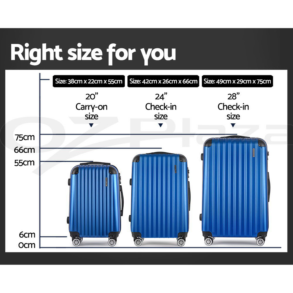 Wanderlite Luggage Set Suitcase Sets 1/2/3pc Carry On TSA Hard Case Lightweight - Picture 67 of 103