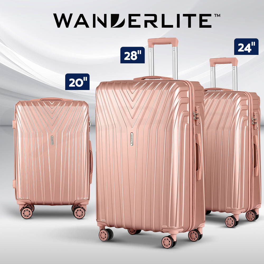 Wanderlite Luggage Set Suitcase Sets 1/2/3pc Carry On TSA Hard Case Lightweight - Picture 29 of 103