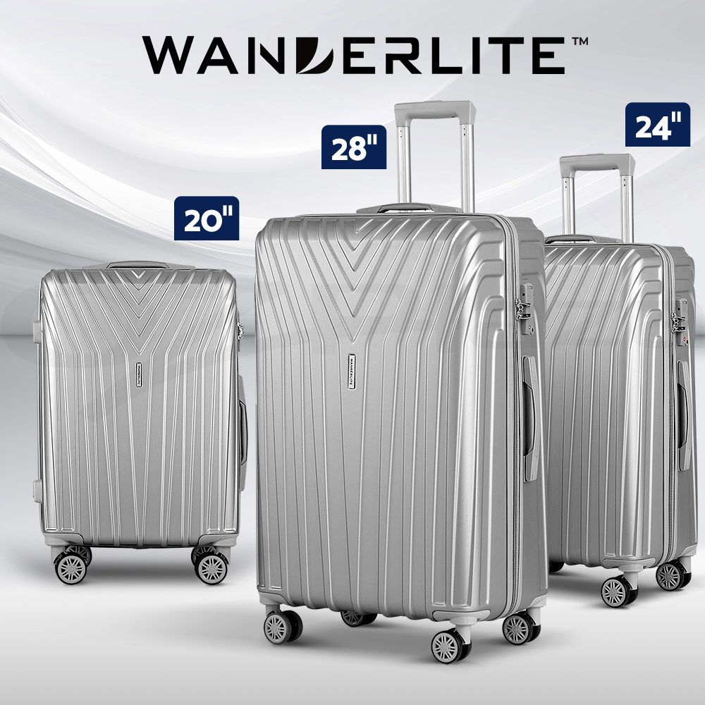 Wanderlite Luggage Set Suitcase Sets 1/2/3pc Carry On TSA Hard Case Lightweight - Picture 31 of 103