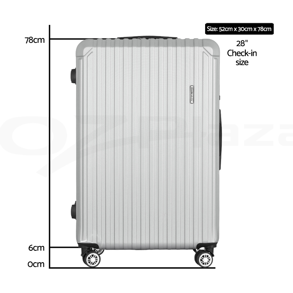 Wanderlite Luggage Set Suitcase Sets 1/2/3pc Carry On TSA Hard Case Lightweight - Picture 72 of 103