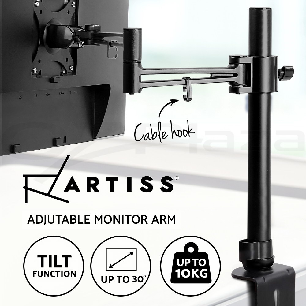 Artiss Monitor Stand Arm Dual Single LED TV Desk Mount Bracket Holder Display - Picture 11 of 28