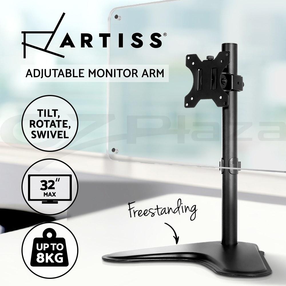 Artiss Monitor Stand Arm Dual Single LED TV Mount Bracket Holder Freestanding - Picture 15 of 17