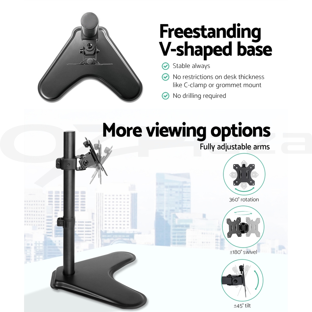 Artiss Monitor Stand Arm Dual Single LED TV Mount Bracket Holder Freestanding - Picture 17 of 17