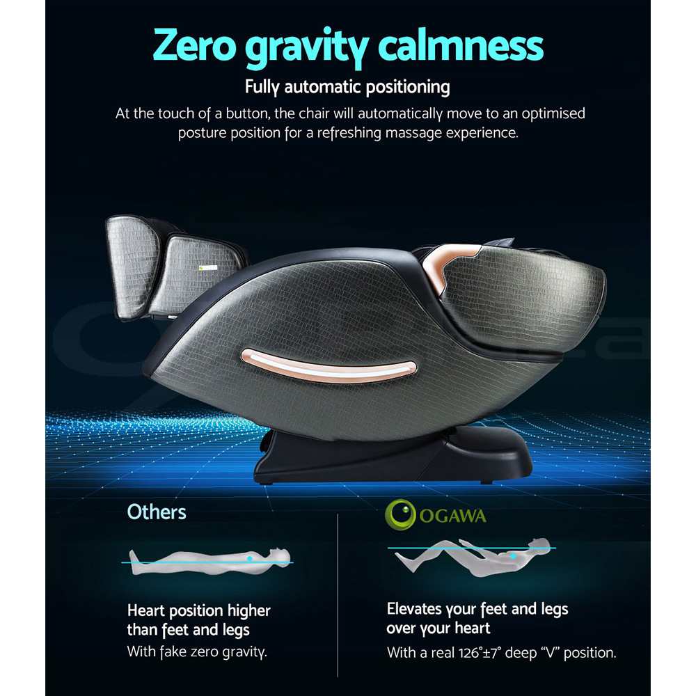 Ogawa Electric Massage Chair Shiatsu Zero Gravity Recliner Head Back Massager eBay