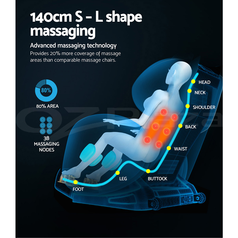 Livemor Electric Massage Chair Zero Gravity Back Massager Shiatsu