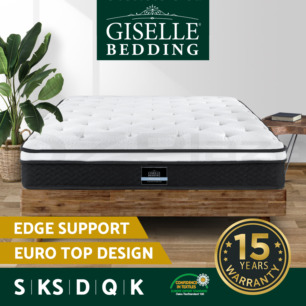 Giselle Mattress Queen Double Single Bed Mattresses Euro Top Medium