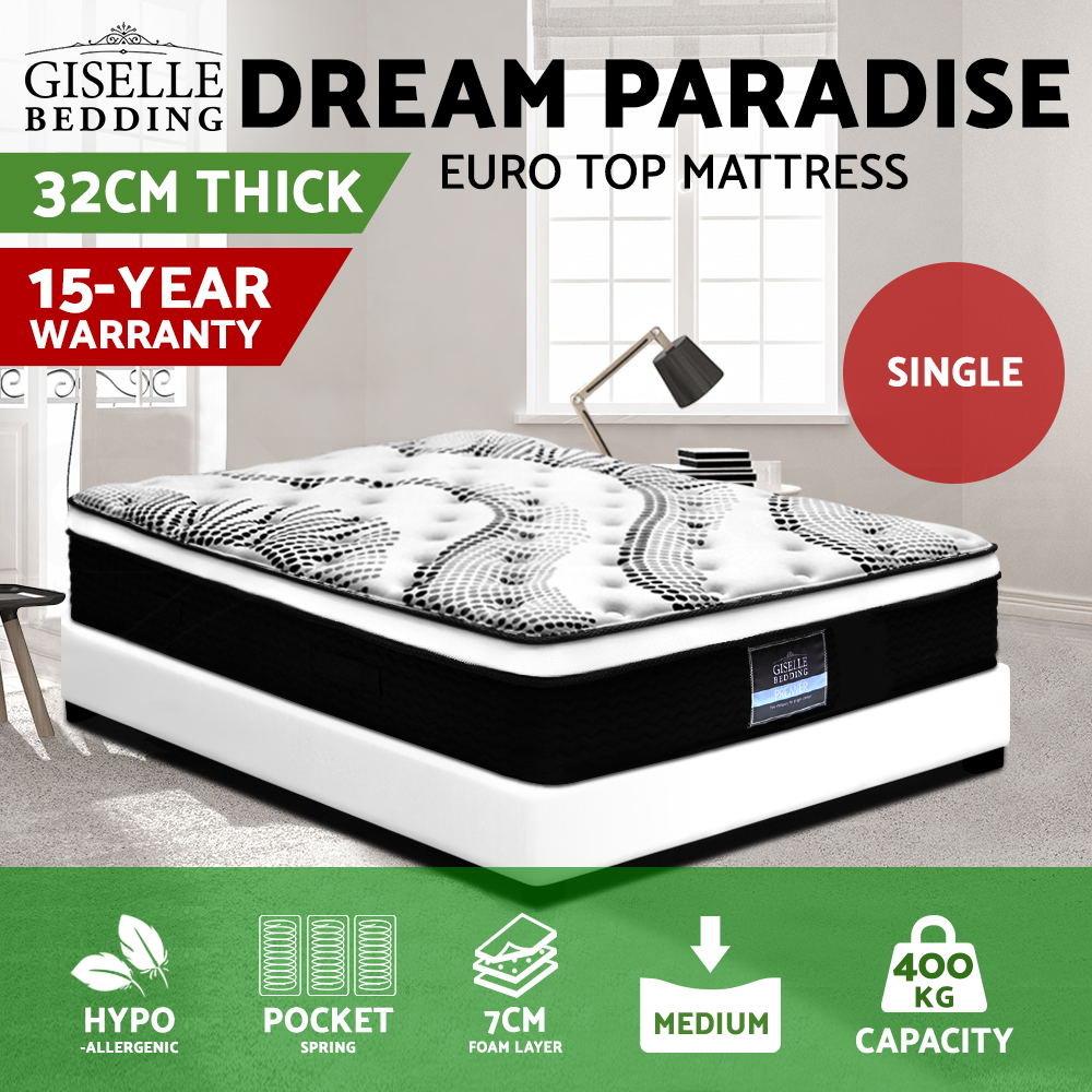QUEEN DOUBLE KING SINGLE Mattress Size Bed Euro Top Firm ...