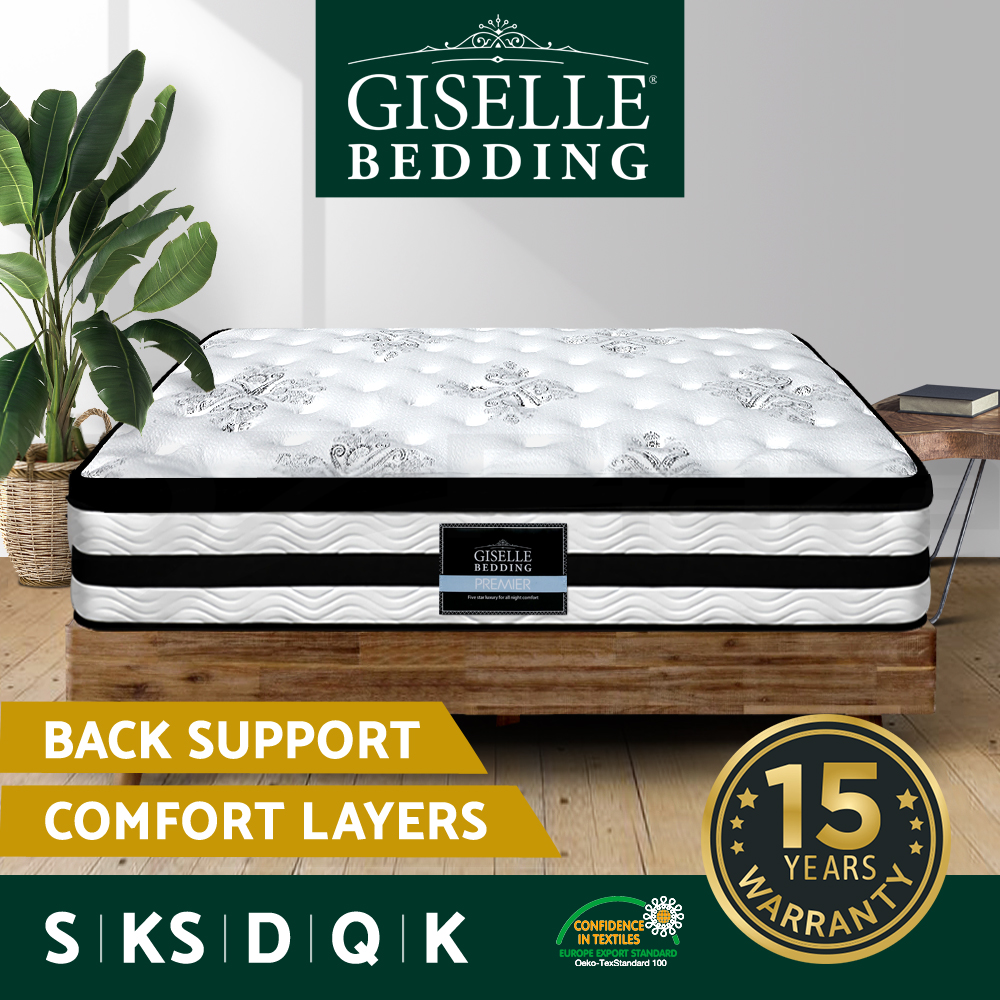 thumbnail 14  - Giselle Queen Mattress Double King Single Premium Bed Pocket Spring Medium Firm