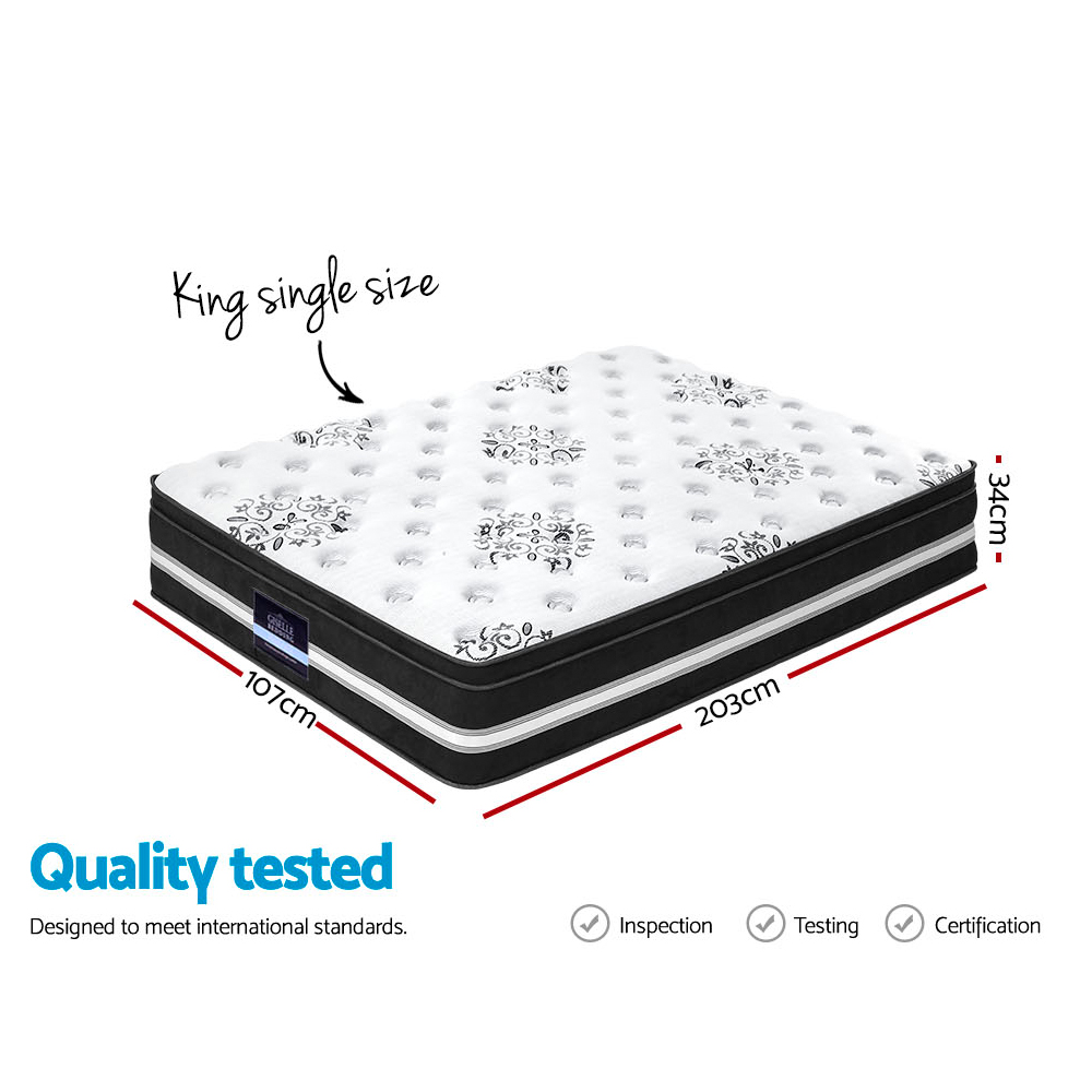 Giselle Mattress Queen Double King Single Cool Gel Memory Foam Bed Premium 34cm - Picture 14 of 16