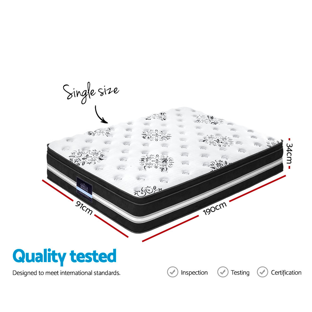 Giselle Mattress Queen Double King Single Cool Gel Memory Foam Bed Premium 34cm - Picture 16 of 16
