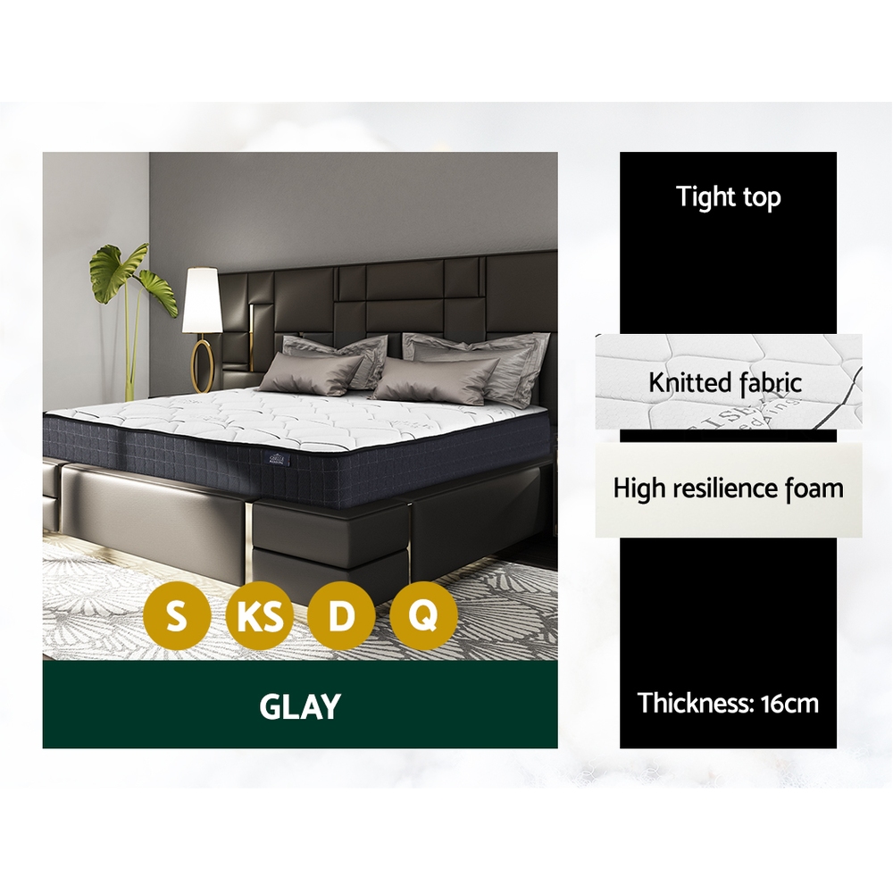 Giselle Mattress Queen Double King Single Bed Firm Spring Foam Pillow Euro Top - Picture 10 of 36