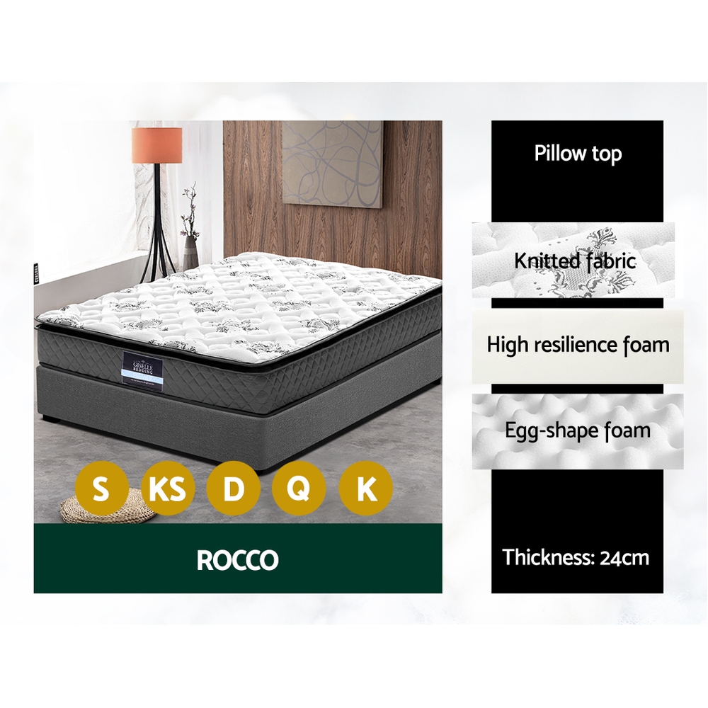 Giselle Mattress Queen Double King Single Bed Firm Spring Foam Pillow Euro Top - Picture 12 of 36