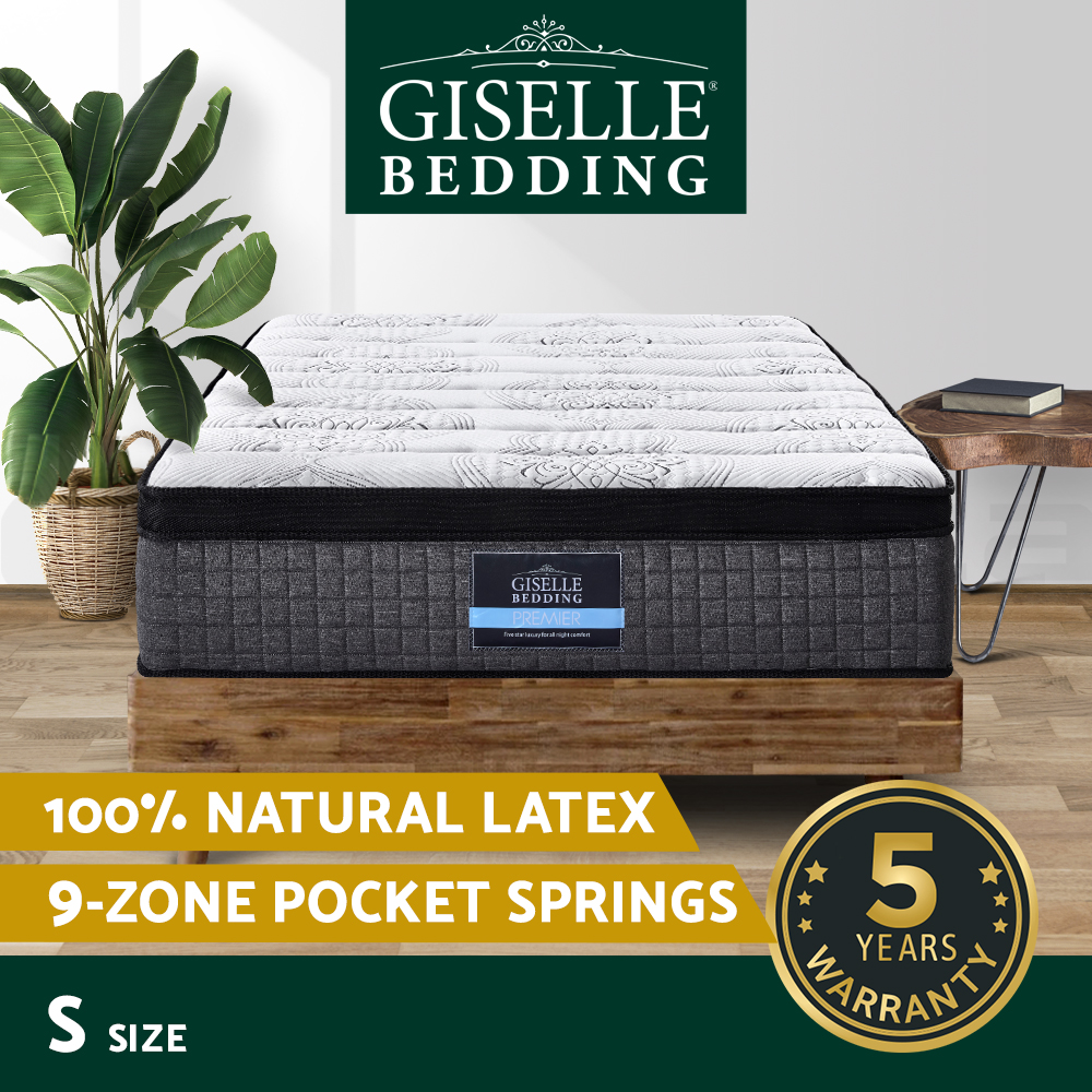 Giselle Mattress 9 Zone Queen Pocket Spring Latex Foam Medium Firm 34cm ALL SIZE - Picture 16 of 16
