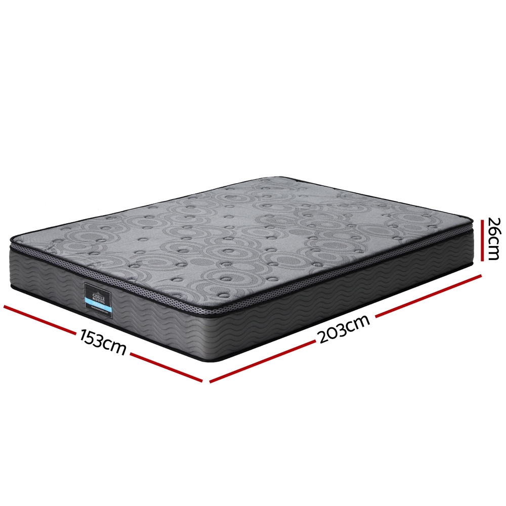 Giselle Mattress Queen Double King Single Bed Euro Top Pocket Spring Firm Foam - Picture 27 of 39