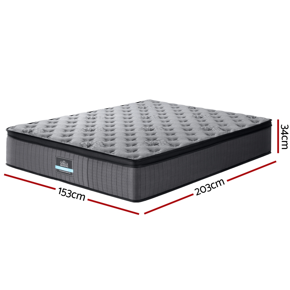 Giselle Mattress Queen Double King Single Bed Euro Top Pocket Spring Firm Foam - Picture 37 of 39