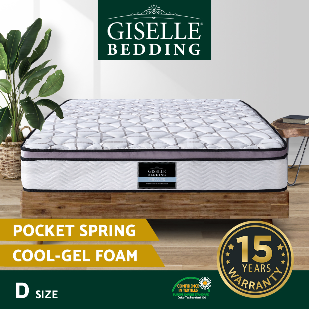 Giselle Mattress Queen Double King Single COOL-GEL Memory Foam Pocket Spring - Picture 102 of 107