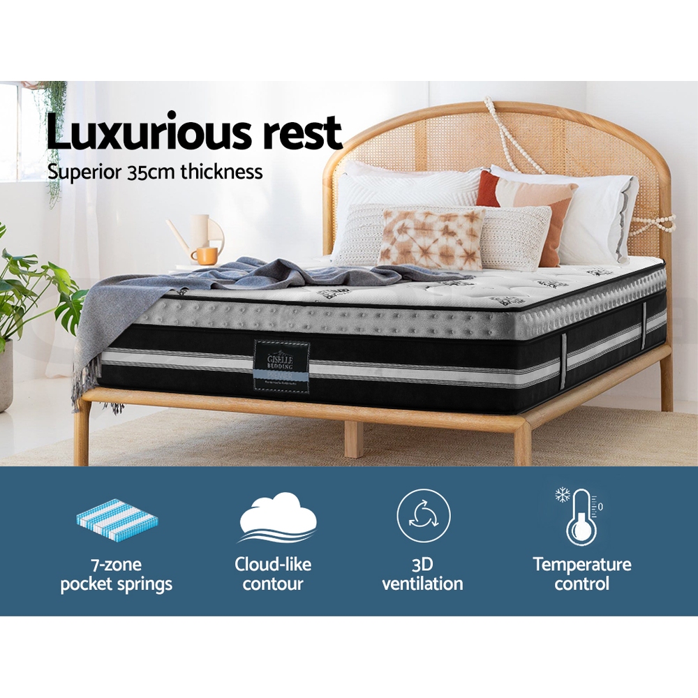 Giselle Mattress Queen Double King Single COOL-GEL Memory Foam Pocket Spring - Picture 36 of 107