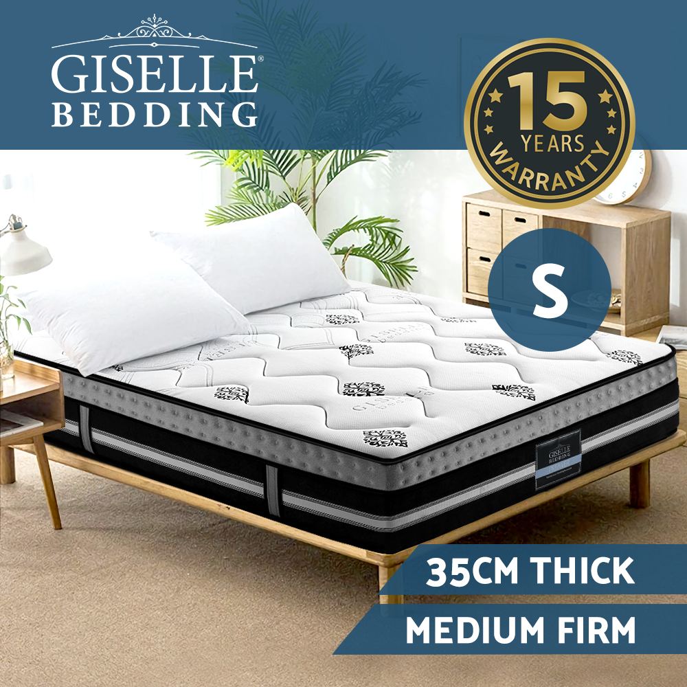 Giselle Mattress Queen Double King Single Bed Pocket Spring Plush 35cm