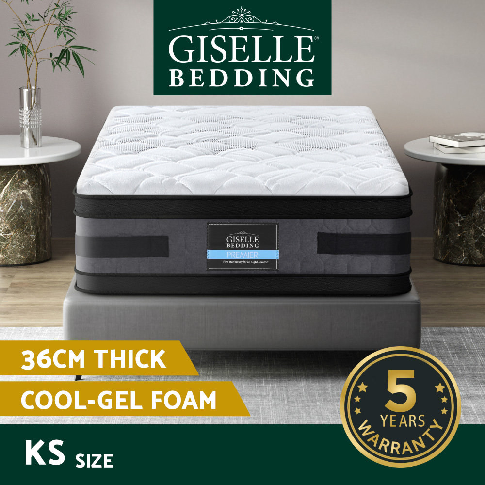 Giselle Mattress Queen Double King Single COOL-GEL Pocket Spring Firm Dual Side - Picture 20 of 31