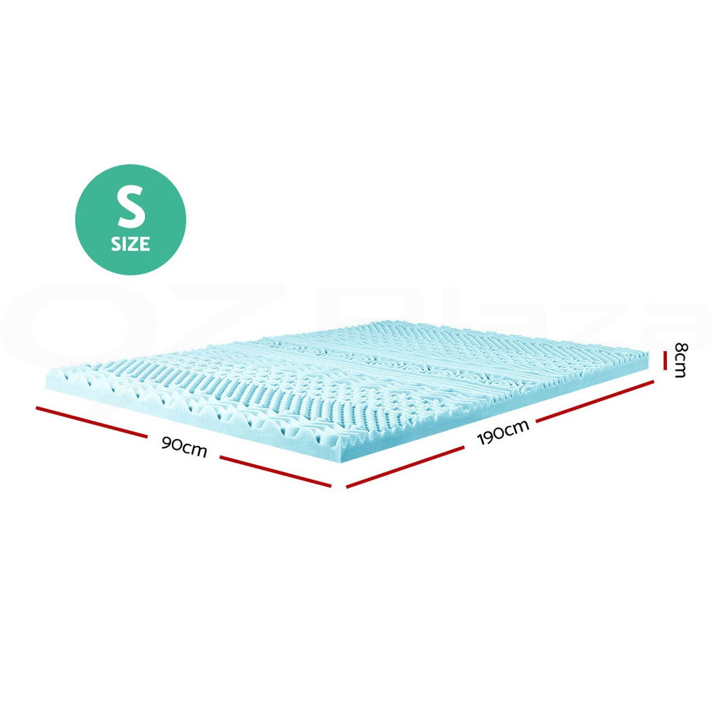 Giselle Memory Foam Topper Mattress Toppers Cool Gel Bamboo Cover 7-zone Pad Mat - Picture 56 of 90