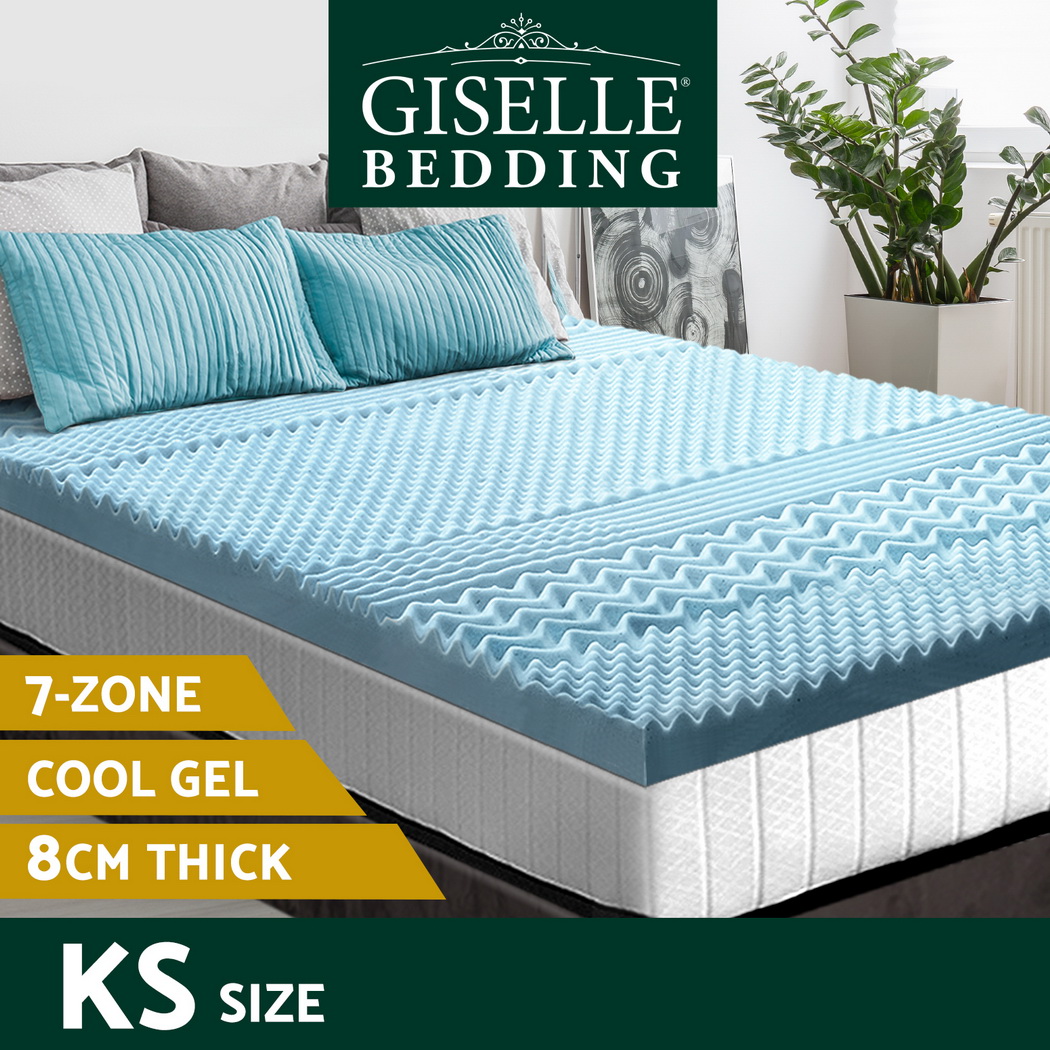 Giselle Memory Foam Topper Mattress Toppers Cool Gel Bamboo Cover 7-zone Pad Mat - Picture 65 of 90