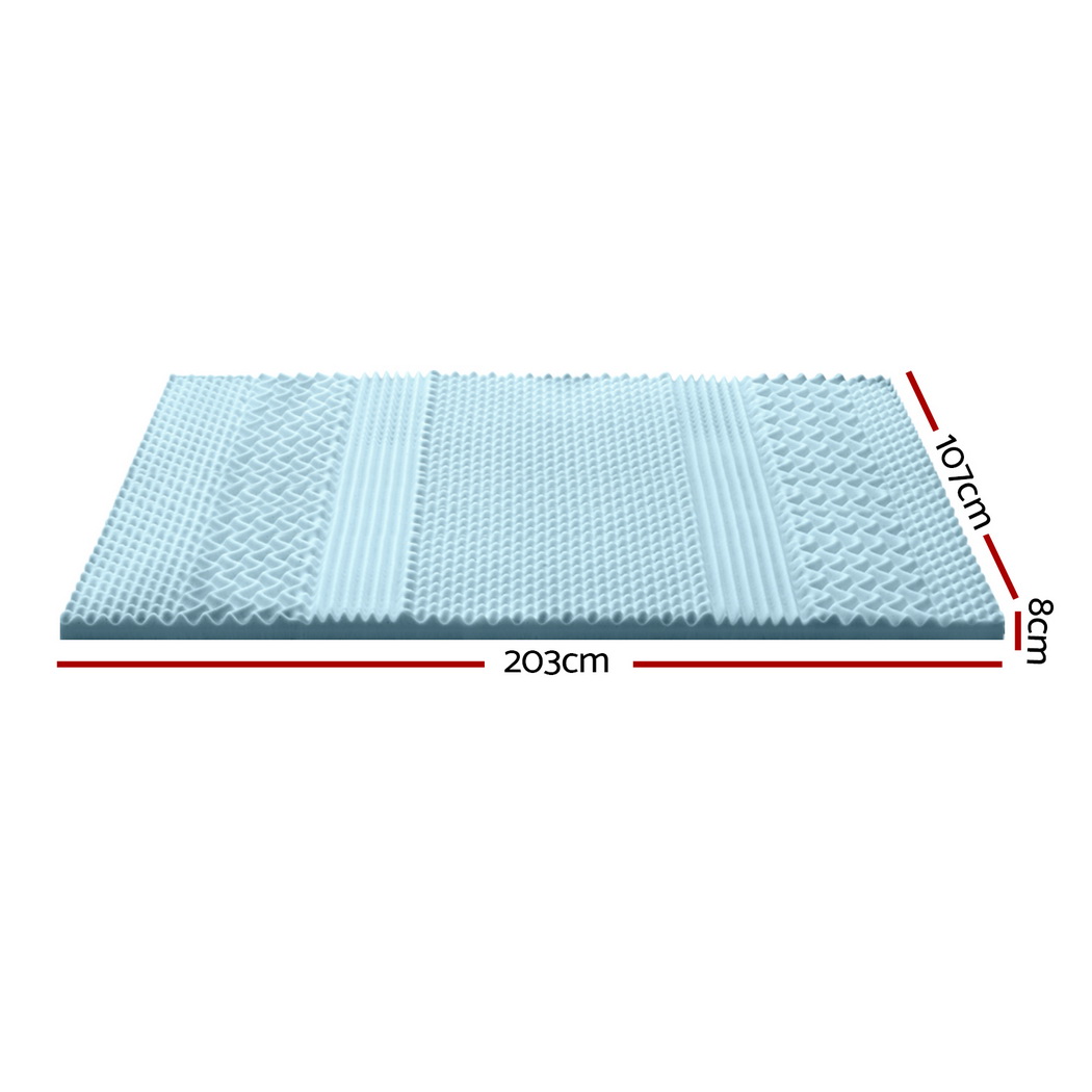 Giselle Memory Foam Topper Mattress Toppers Cool Gel Bamboo Cover 7-zone Pad Mat - Picture 66 of 90