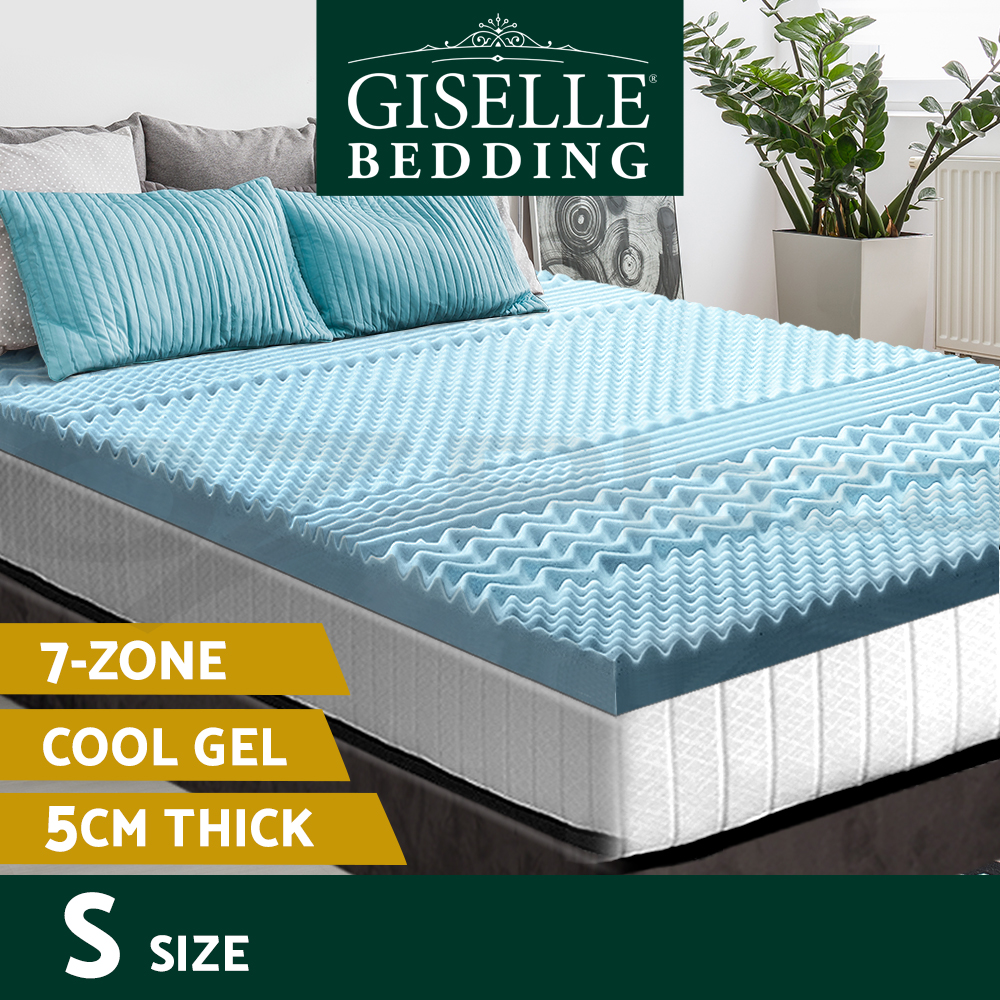 Giselle Bedding Memory Foam Mattress Topper 7-Zone 5/8cm Cool Gel Bamboo Cover - Picture 16 of 33