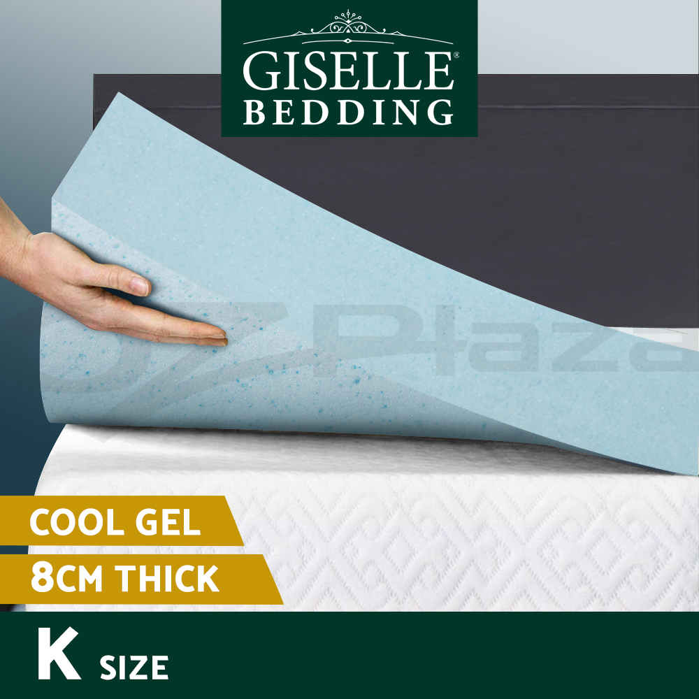 Giselle Memory Foam Mattress Topper Queen Bed Cool Gel Bamboo Cover