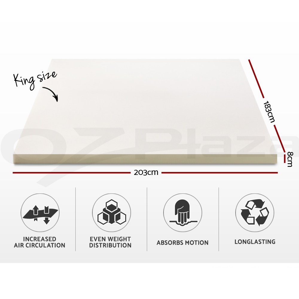 Giselle Memory Foam Topper Mattress Toppers Cool Gel Bamboo Cover 7-zone Pad Mat - Picture 78 of 90