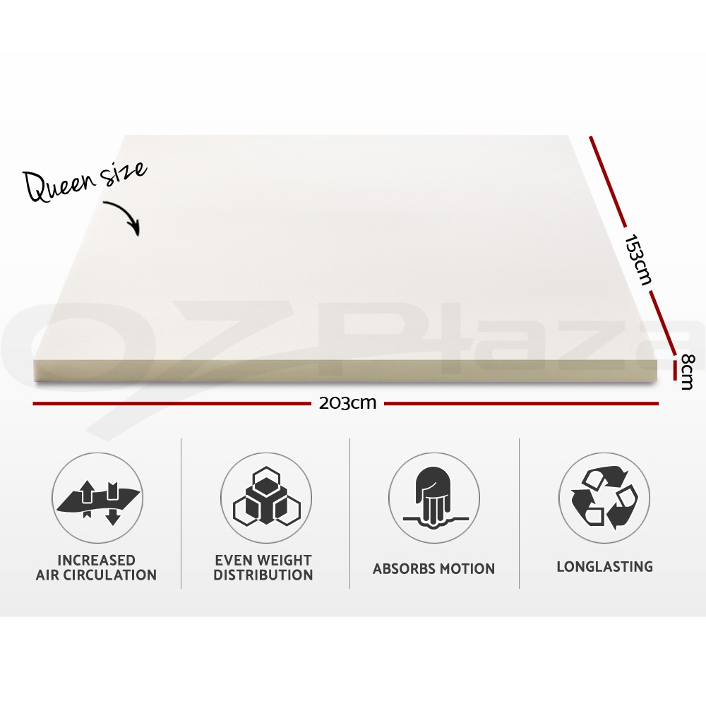 Giselle Memory Foam Topper Mattress Toppers Cool Gel Bamboo Cover 7-zone Pad Mat - Picture 80 of 90