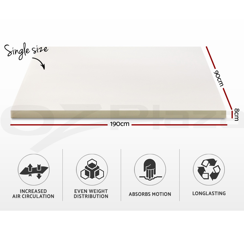 Giselle Memory Foam Topper Mattress Toppers Cool Gel Bamboo Cover 7-zone Pad Mat - Picture 82 of 90