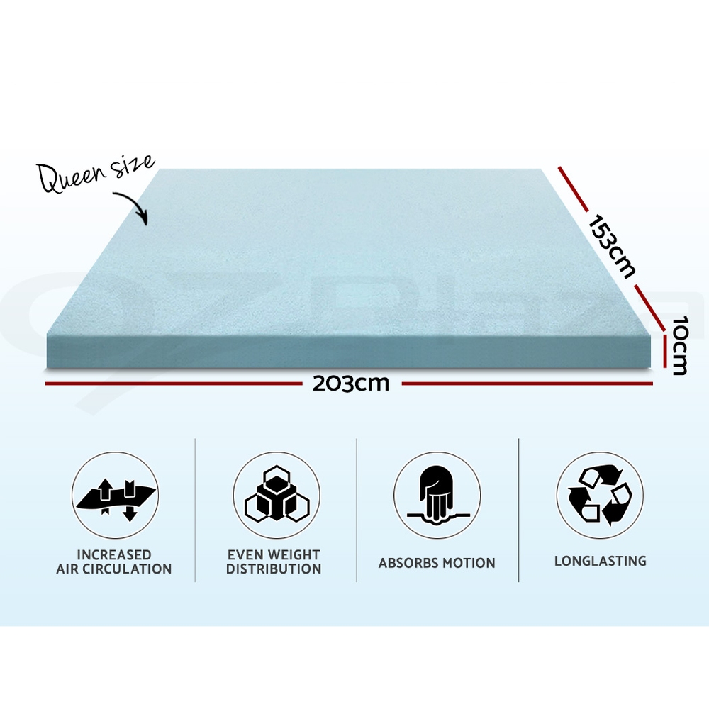 Giselle Memory Foam Topper Mattress Toppers Cool Gel Bamboo Cover 7-zone Pad Mat - Picture 17 of 90