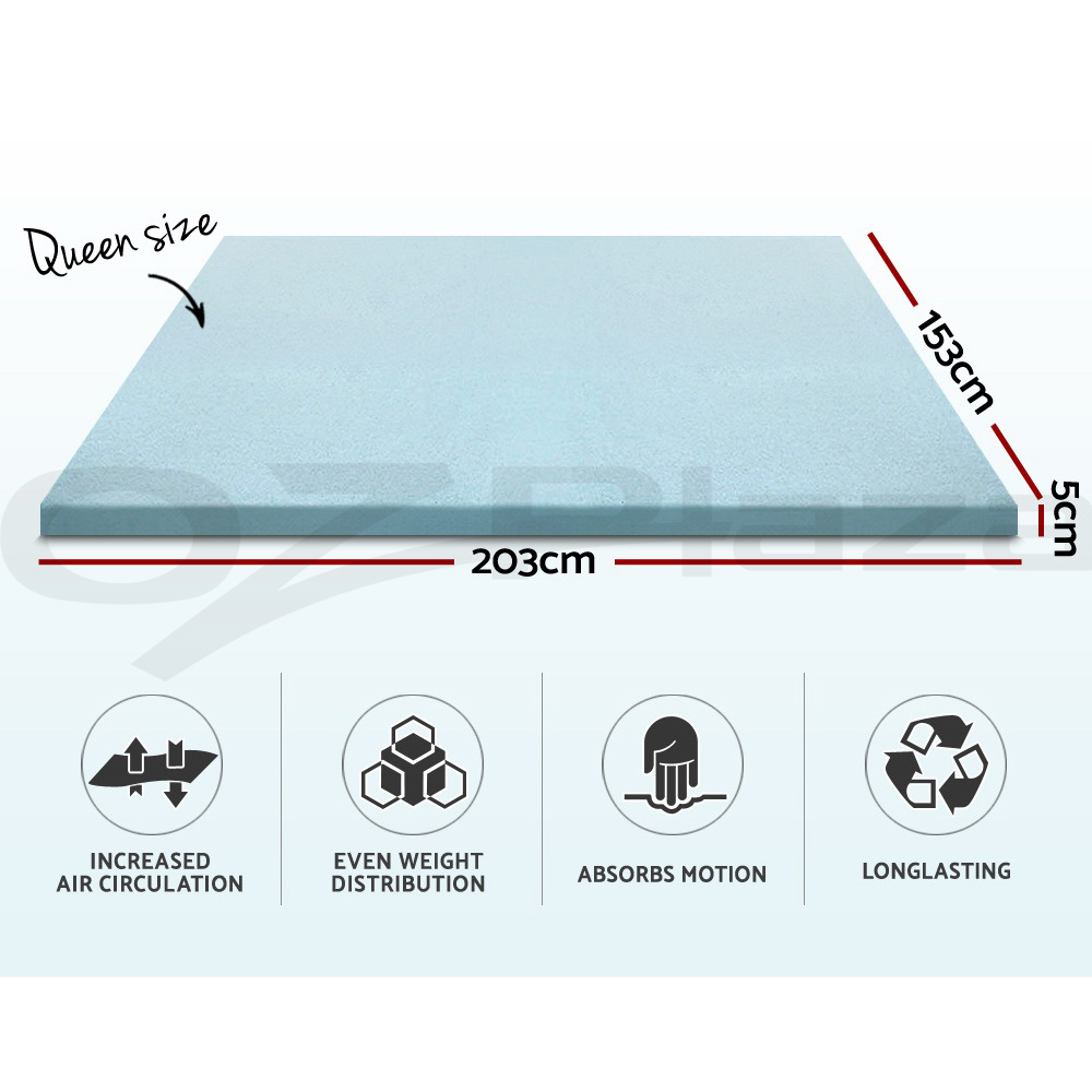 Giselle Memory Foam Topper Mattress Toppers Cool Gel Bamboo Cover 7-zone Pad Mat - Picture 38 of 90