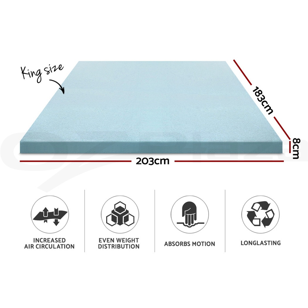 Giselle Memory Foam Topper Mattress Toppers Cool Gel Bamboo Cover 7-zone Pad Mat - Picture 70 of 90