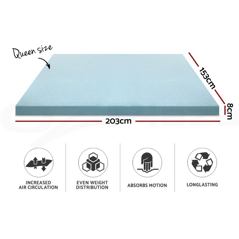 Giselle Memory Foam Topper Mattress Toppers Cool Gel Bamboo Cover 7-zone Pad Mat - Picture 72 of 90