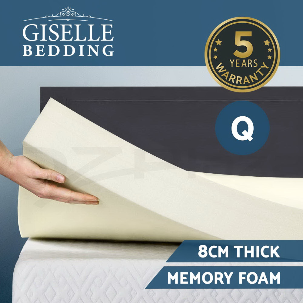 Giselle Mattress Topper Memory Foam Mattress Protector Single Double