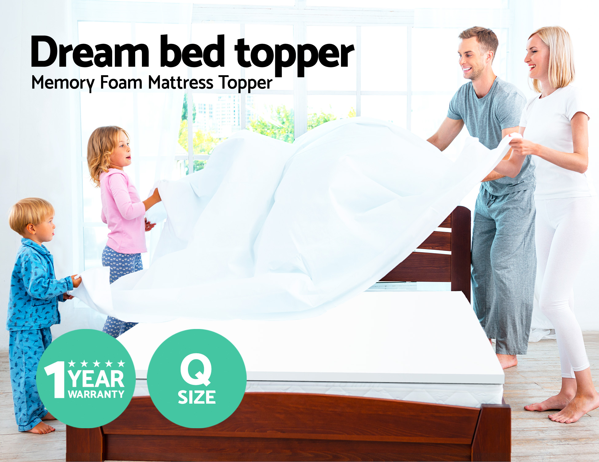 giselle bedding memory foam mattress topper queen size 7cm visco queen size mattresses