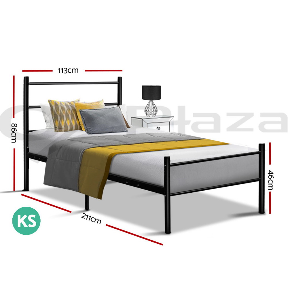 Artiss Metal Bed Frame Queen Double King Single Size Base Platform Bedroom Bed - Picture 26 of 40