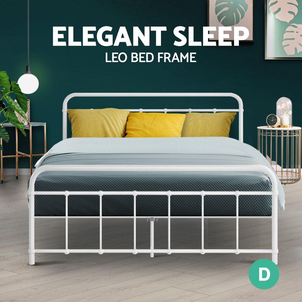 Artiss Metal Bed Frame Queen Double King Single Size Base Platform Bedroom Bed - Picture 14 of 40