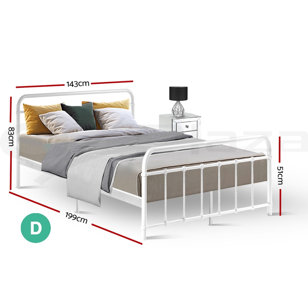 Artiss Metal Bed Frame Queen Double King Single Size Base Platform Bedroom Bed - Picture 15 of 40