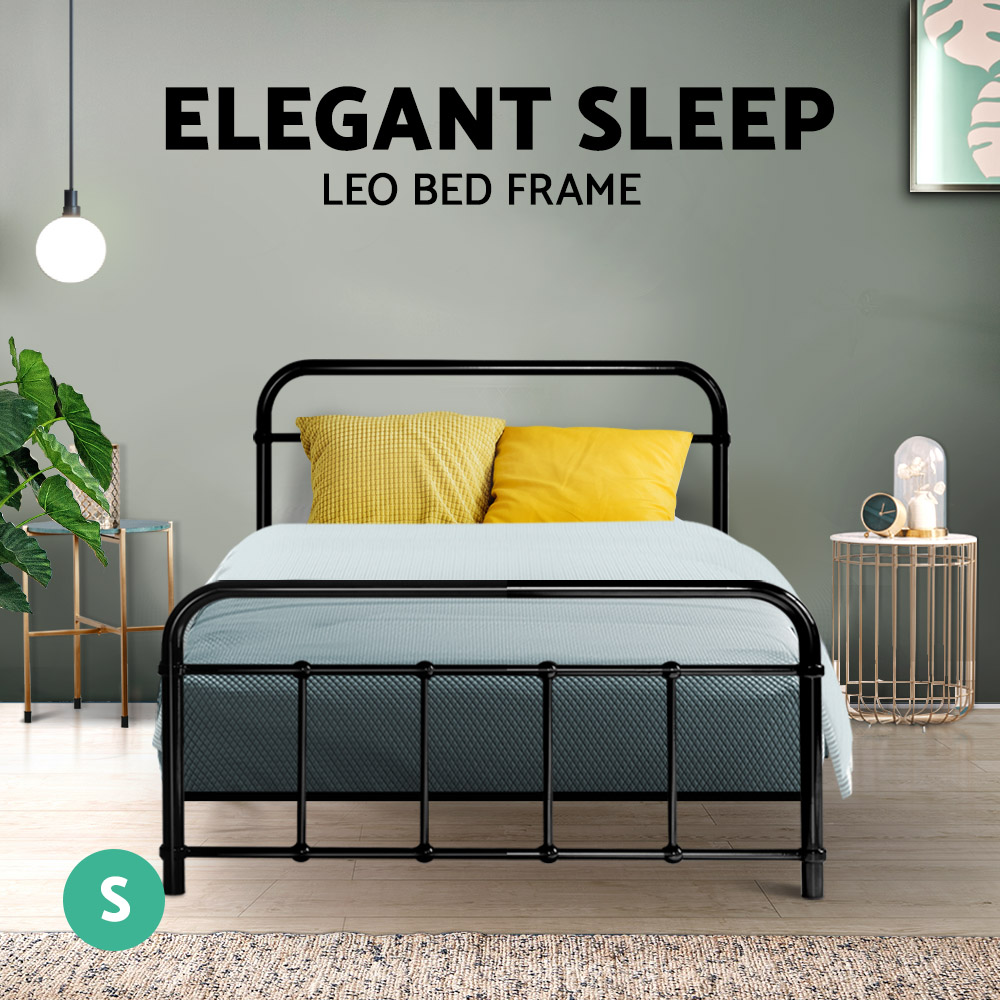 Artiss Metal Bed Frame Queen Double King Single Size Base Platform Bedroom Bed - Picture 20 of 40