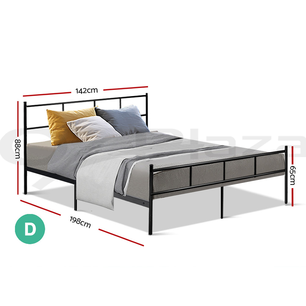 Artiss Metal Bed Frame Queen Double King Single Size Base Platform Bedroom Bed - Picture 23 of 40
