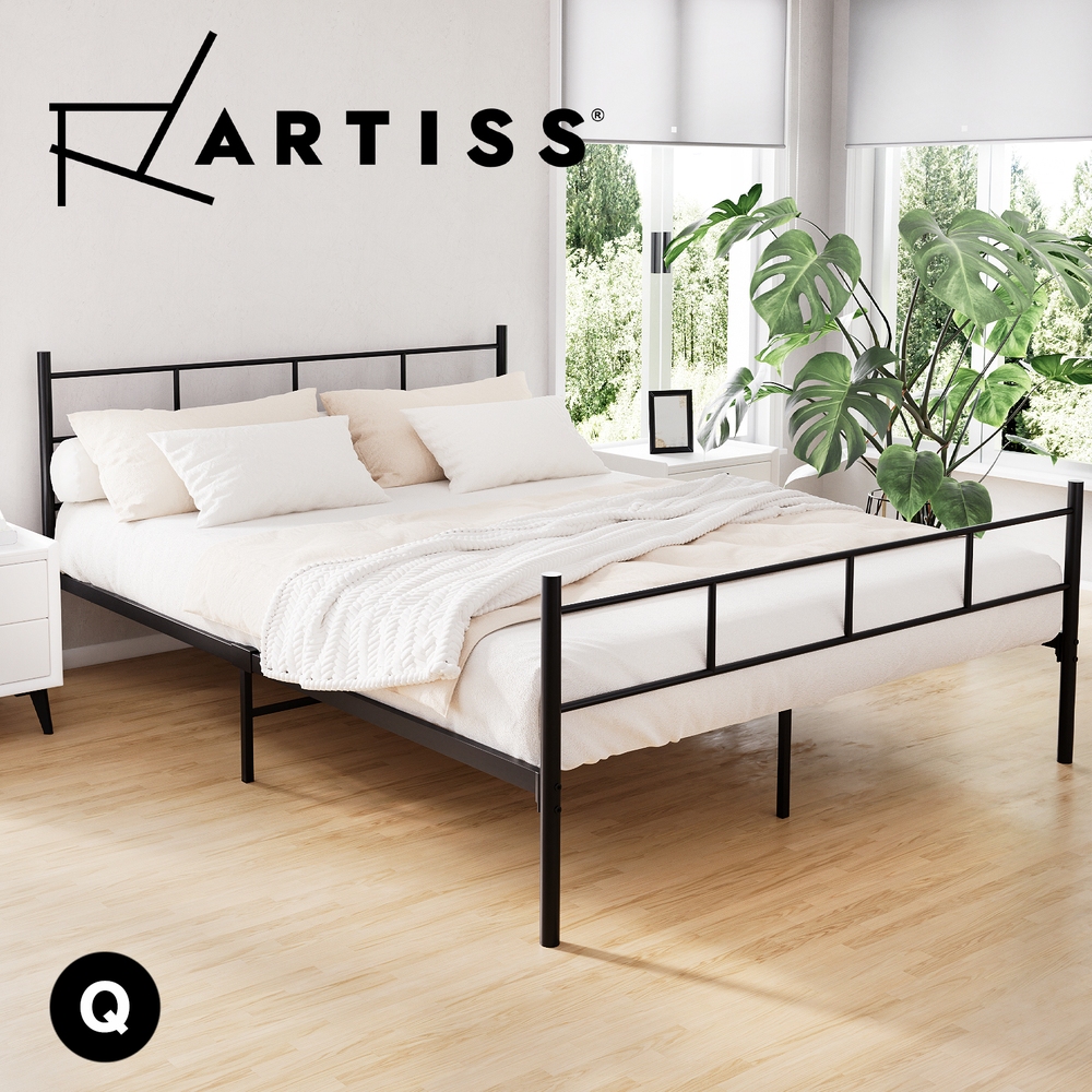 Artiss Metal Bed Frame SOL Bed Base(Single, King Single, Double, Queen) - Picture 13 of 16