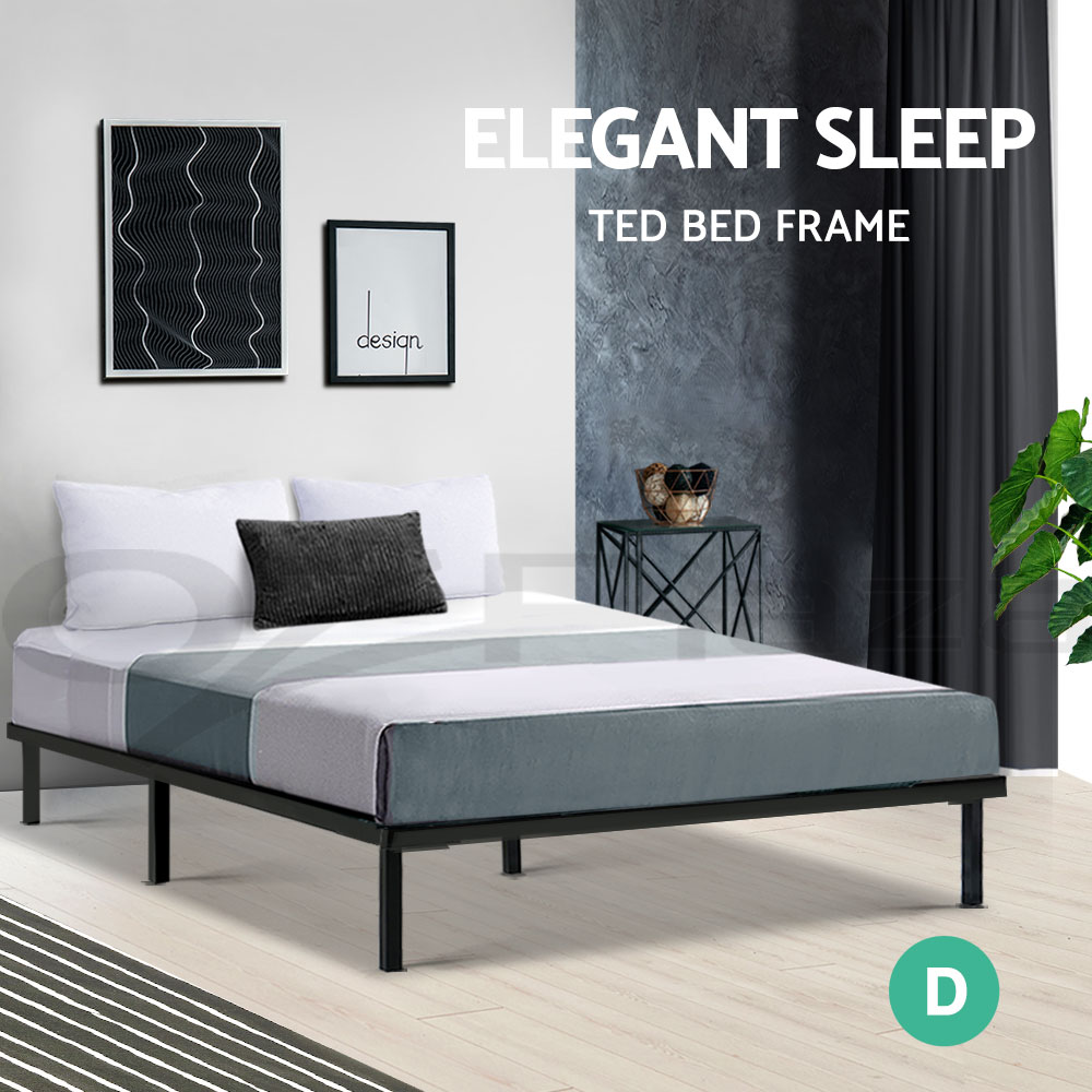 Artiss Metal Bed Frame Queen Double King Single Size Base Platform Bedroom Bed - Picture 33 of 40