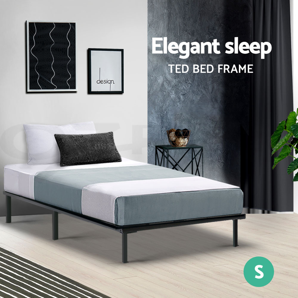 Artiss Metal Bed Frame Queen Double King Single Size Base Platform Bedroom Bed - Picture 40 of 40