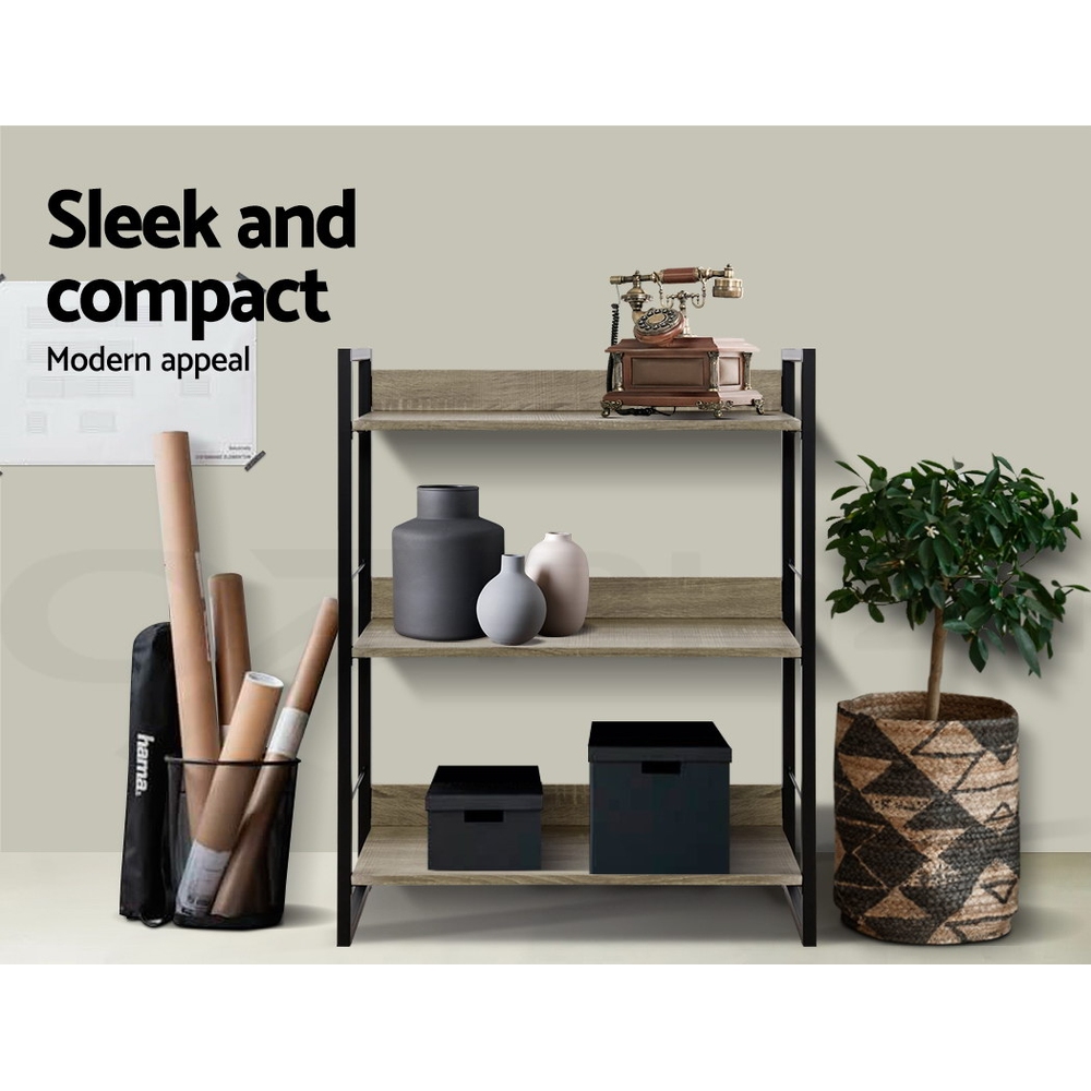 Artiss Bookshelf Display Shelf Metal Storage Industrial 90/125/150CM Height - Picture 13 of 23