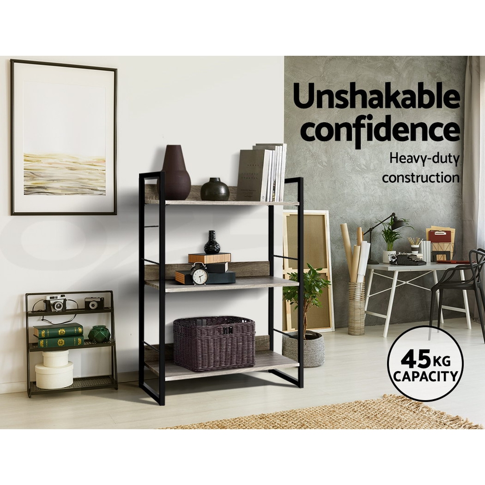 Artiss Bookshelf Display Shelf Metal Storage Industrial 90/125/150CM Height - Picture 14 of 23