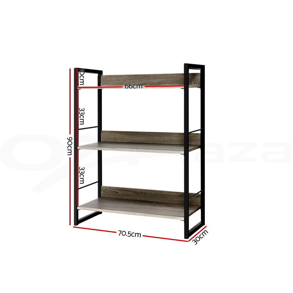 Artiss Bookshelf Display Shelf Metal Storage Industrial 90/125/150CM Height - Picture 15 of 23